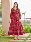 Blue Hills Happy Hours Printed Gown Style Anarkali Kurtis

